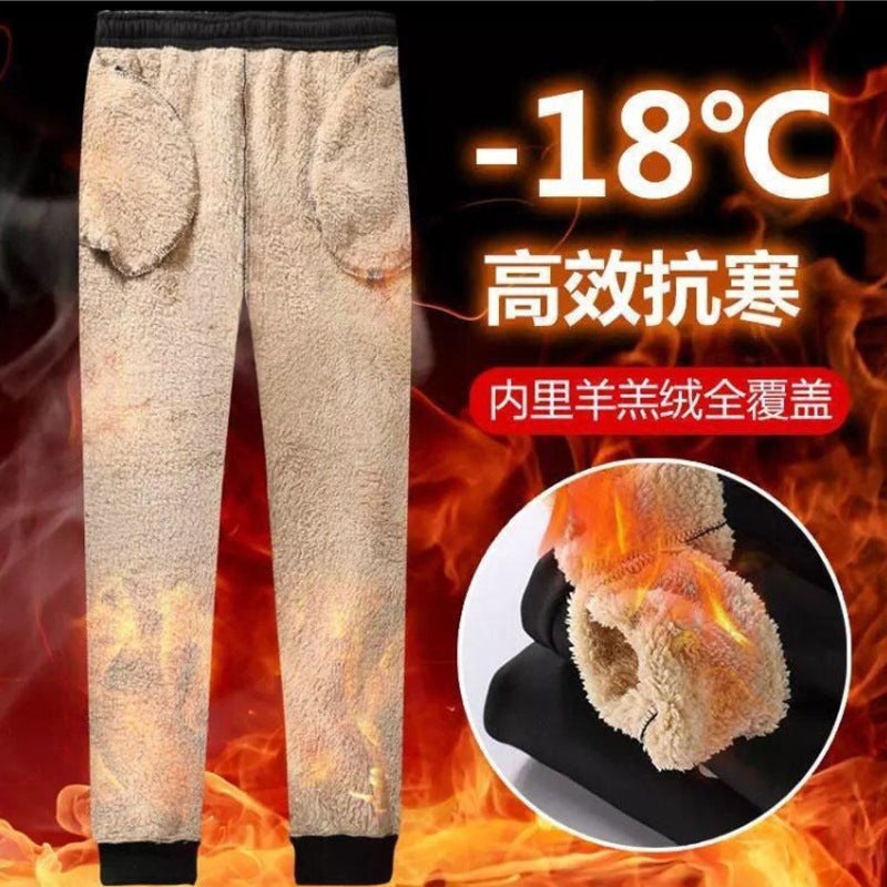Lamb Velvet Pants Men'S Thickeneded Warm Casual Pants Men'S Winter Heavy Velvet Pants Trendyy Sports Pants - Image 3